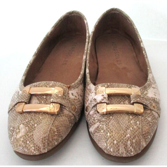 Aerosoles Women's Gold & Cream Flat Loafer Shoes Size 6.5M - Picture 5 of 10